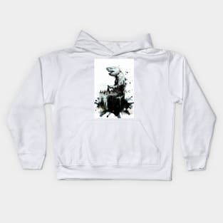 Shark Playing Chess Kids Hoodie